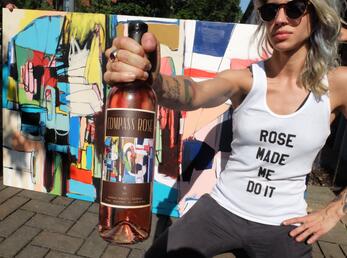 Janelle + wine, Compass Rose, Washington, DC